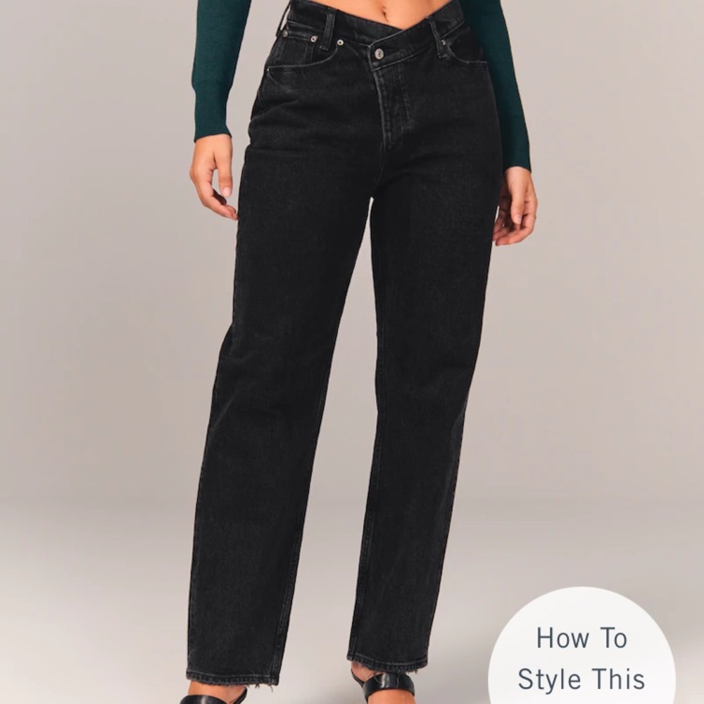 NWT Abercrombie & Fitch Curve Love High Rise Dad Jeans